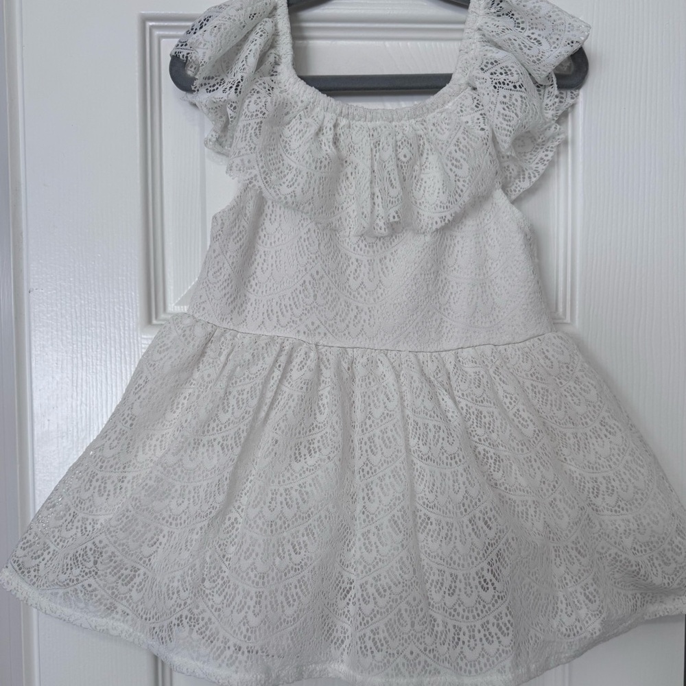 OshKosh B'gosh White Lace Ruffle Dress